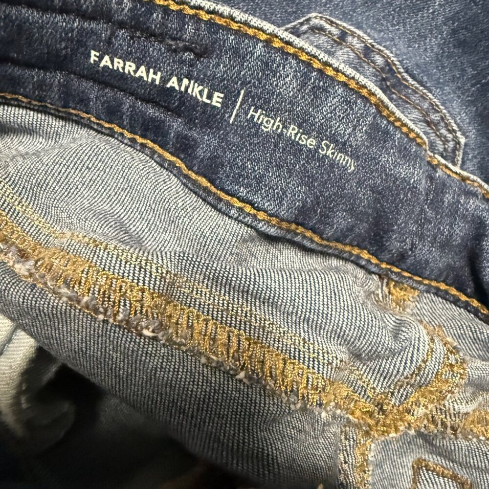 AG Farrah Ankle High Rise Skinny Jeans Size 26 Blue Denim - Picture 3 of 9